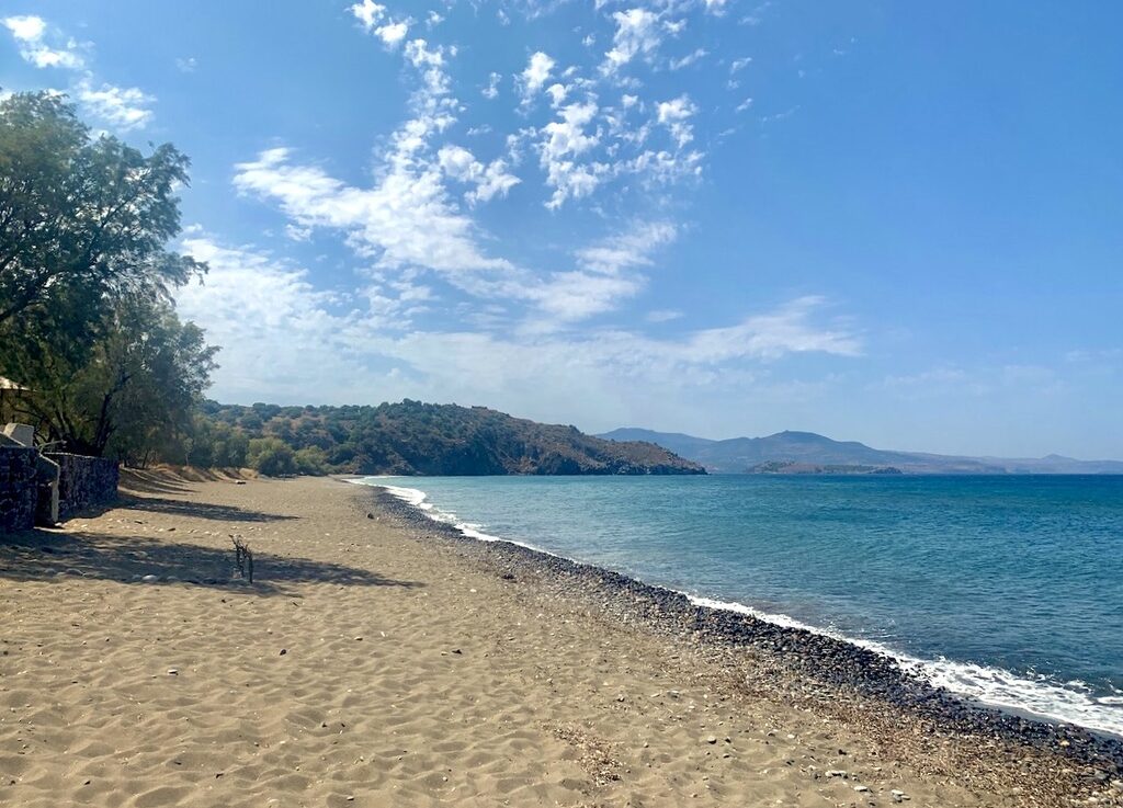 Delfinia Beach on Lesvos island
